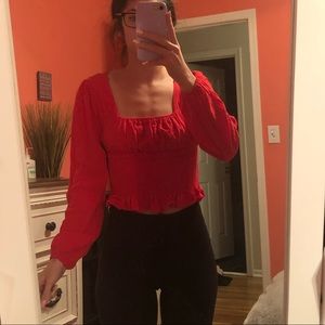 vanilla sky: red classy shirt